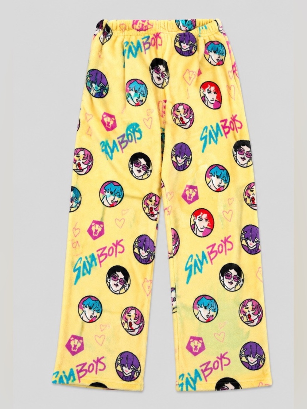 NEW KPOP Demon Hunters Saja Boys Plush Pajama Pants – Medium – Soft & Stretchy